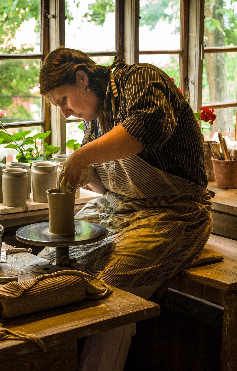 pottery, woman, handicraft, clay, craft, craftsman, art, workshop, artwork, pottery, craftsman, craftsman, craftsman, craftsman, craftsman